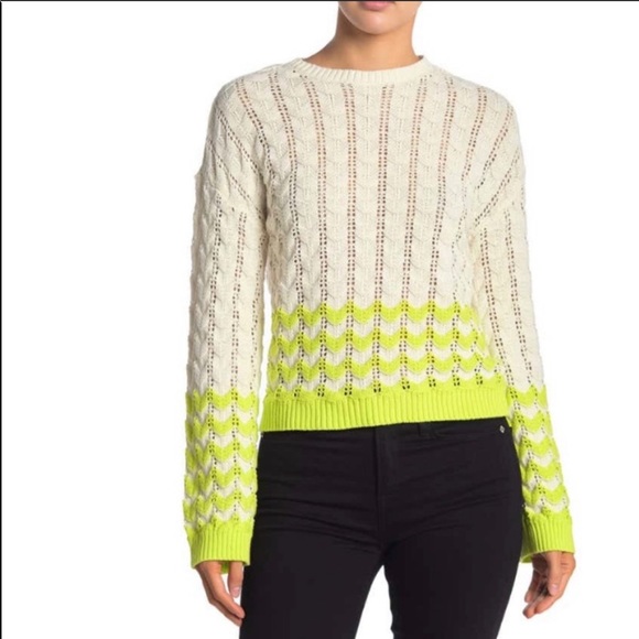 Abound Sweaters - Abound Sweater, Ivory and Sorbet Green- NWT